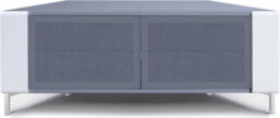 "Mda Designs Corvus Corner-Friendly Grey Beamthru Glass Doors With White Profiles Cabinet For Flat Screen Tvs Up To 50""" - thumbnail 6
