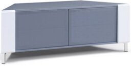 "Mda Designs Corvus Corner-Friendly Grey Beamthru Glass Doors With White Profiles Cabinet For Flat Screen Tvs Up To 50""" - thumbnail 7