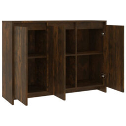 Berkfield Sideboard Smoked Oak 102X33X75 Cm Engineered Wood - thumbnail 5
