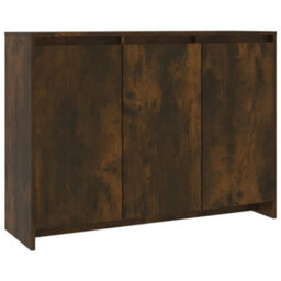 Berkfield Sideboard Smoked Oak 102X33X75 Cm Engineered Wood - thumbnail 2