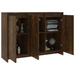 Berkfield Sideboard Smoked Oak 102X33X75 Cm Engineered Wood - thumbnail 4