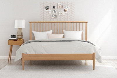 Flintshire Furniture Grosvenor King Size 5Ft Solid Oak Bed Frame - image 1