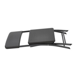 Living And Home 2Pcs Black Rattan Effect Outdoor Garden Folding Chairs Dining Chairs Set - thumbnail 3