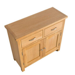 London Oak Small Sideboard Fully Assembled - By Roseland Furniture - thumbnail 7