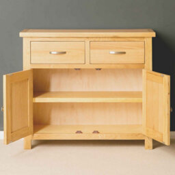 London Oak Small Sideboard Fully Assembled - By Roseland Furniture - thumbnail 8