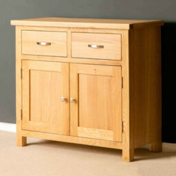 London Oak Small Sideboard Fully Assembled - By Roseland Furniture - thumbnail 9