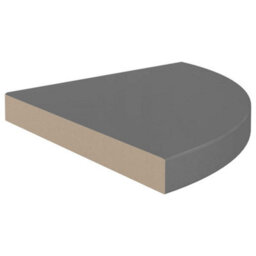 Vidaxl Floating Corner Shelves 4 Pcs High Gloss Grey 35X35X3.8 Cm Mdf - thumbnail 4