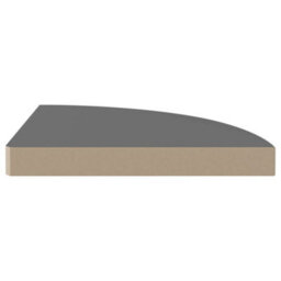 Vidaxl Floating Corner Shelves 4 Pcs High Gloss Grey 35X35X3.8 Cm Mdf - thumbnail 5