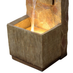 Teamson Home 81Cm Spa-Style Outdoor Waterfall Fountain Led Lighting, Brown - thumbnail 6