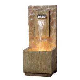 Teamson Home 81Cm Spa-Style Outdoor Waterfall Fountain Led Lighting, Brown - thumbnail 2