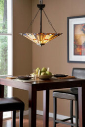 Elegant 3 Bulb Ceiling Pendant Light In Valiant Bronze - thumbnail 2
