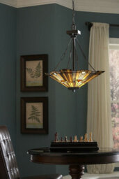 Elegant 3 Bulb Ceiling Pendant Light In Valiant Bronze - thumbnail 3