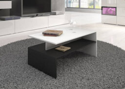 Arte Baros Modern Coffee Table In White & Black - W1000mm X H450mm X D600mm - thumbnail 3