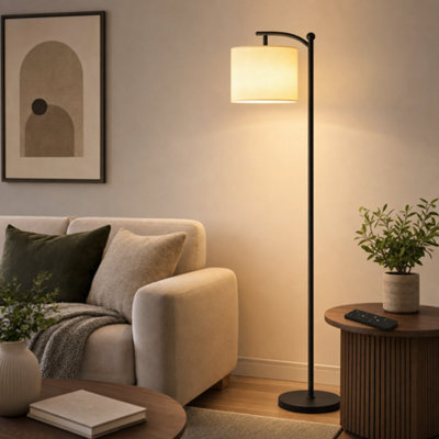 Led Floor Lamp With Remote Control - Black - image 1
