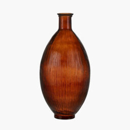 Pacific Lifestyle Tall Vase In Pecan Brown Recycled Glass - thumbnail 2
