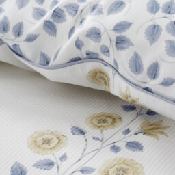 Bianca Eloise Floral 230 Thread Count Cotton Reversible Duvet Cover Set With Pillowcases Blue - thumbnail 5
