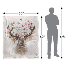 Reinders Silky Deer Supersoft Blanket Multicoloured (One Size) - thumbnail 5