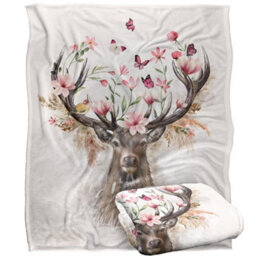 Reinders Silky Deer Supersoft Blanket Multicoloured (One Size) - thumbnail 2