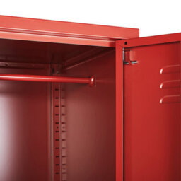 Beliani  Storage Unit Frome Metal Red - thumbnail 7