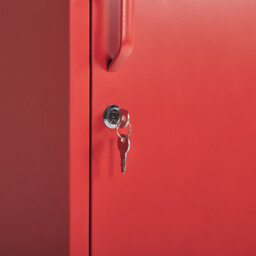 Beliani  Storage Unit Frome Metal Red - thumbnail 8