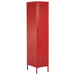 Beliani  Storage Unit Frome Metal Red - thumbnail 1