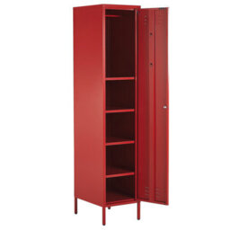 Beliani  Storage Unit Frome Metal Red - thumbnail 5