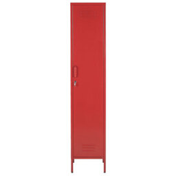 Beliani  Storage Unit Frome Metal Red - thumbnail 4