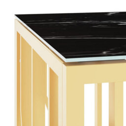 Berkfield Modern Coffee Table Gold 110X45X45 Cm Stainless Steel And Glass - thumbnail 5