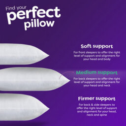 Slumberdown Anti Allergy Pillows 2 Pack Medium Support Back Sleeper For Back Pain Relief Anti Bacterial Comfortable 48X74Cm - thumbnail 5