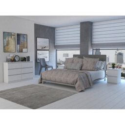 SquareBoxx Keaton Matt White 6 Drawer Double Freestanding Chest Of Drawers (40 X 77 X 106Cm - D X H X W) - thumbnail 5