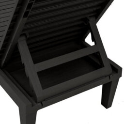 Walplus Sun Lounger Black 155X58X83 Cm Polypropylene - thumbnail 8