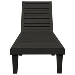 Walplus Sun Lounger Black 155X58X83 Cm Polypropylene - thumbnail 3