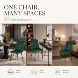 Bravich Zurich Velvet Embossed Dining Chair - Green - thumbnail 6