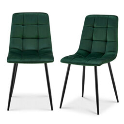 Bravich Zurich Velvet Embossed Dining Chair - Green - thumbnail 3