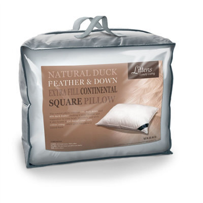 "Littens 65Cm X 65Cm Extra Fill Euro Continental Duck Feather & Down Pillow 26"" X 26""" - image 1