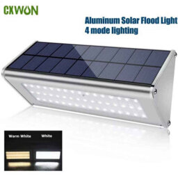 1100Lm Solar Led Outdoor Motion Sensor Light 48 Leds, Waterproof Aluminum Security Lamp For Wall, Yard, Patio, Fence & Porch - thumbnail 1