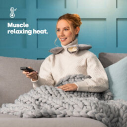 Livivo Neck And Shoulder U Shaped 1L Hot Water Bottle With Soft Removable Washable Grey Fleecy Cover For Pain Relief - thumbnail 7