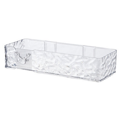 Thehotsale Wall Mounted Rectangular Plastic 2Pcs Shower Caddy Transparent - image 1
