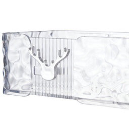 Thehotsale Wall Mounted Rectangular Plastic 2Pcs Shower Caddy Transparent - thumbnail 5