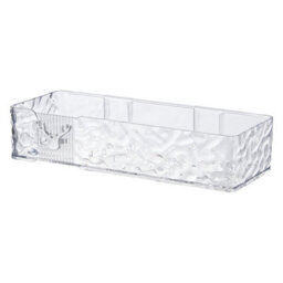Thehotsale Wall Mounted Rectangular Plastic 2Pcs Shower Caddy Transparent