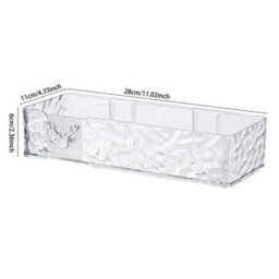 Thehotsale Wall Mounted Rectangular Plastic 2Pcs Shower Caddy Transparent - thumbnail 7