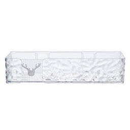 Thehotsale Wall Mounted Rectangular Plastic 2Pcs Shower Caddy Transparent - thumbnail 3