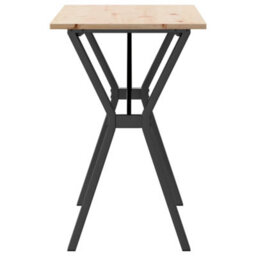 Berkfield Dining Table Y-Frame 100X50X75 Cm Solid Wood Pine And Steel - thumbnail 5
