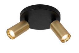 Lucide Ritmo Ceiling Spotlight Diameter 15Cm 2Xgu10 (Mr11) - Matt Gold, Brass