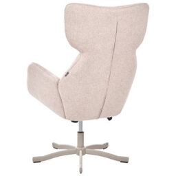 Beliani Swivel Armchair Sonderby Fabric Beige - thumbnail 7