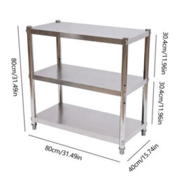 Stainless Steel Work Table Commercial Catering Table Kitchen Prep Table 80X40Cm - thumbnail 2