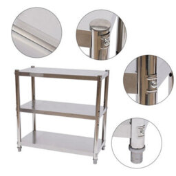 Stainless Steel Work Table Commercial Catering Table Kitchen Prep Table 80X40Cm - thumbnail 5