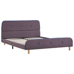 Berkfield Bed Frame Taupe Fabric 135X190 Cm 4Ft6 Double - thumbnail 2