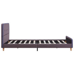 Berkfield Bed Frame Taupe Fabric 135X190 Cm 4Ft6 Double - thumbnail 4