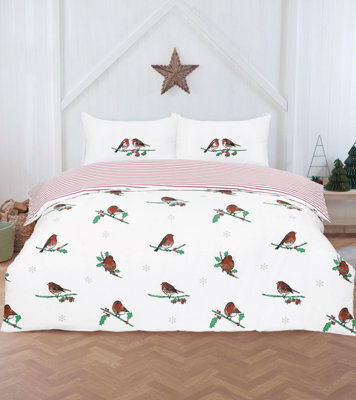 Rapport Home Robin Microfibre Reversible Stripes Duvet Cover Set With Pillowcase - image 1